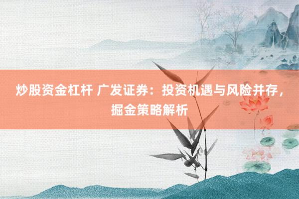 炒股资金杠杆 广发证券：投资机遇与风险并存，掘金策略解析