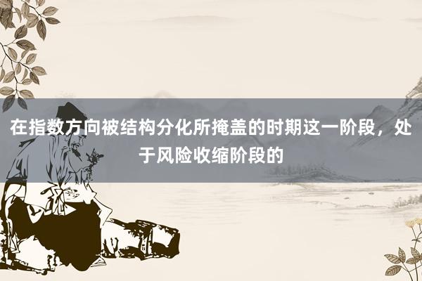 在指数方向被结构分化所掩盖的时期这一阶段，处于风险收缩阶段的
